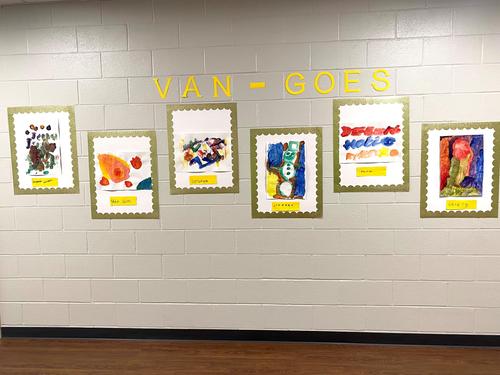 Van GOES hallway art display