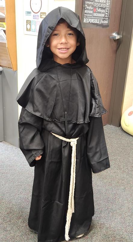 Resident monk - picture from Lopez Elementary