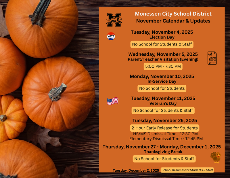 MCSD Monthly Calendar & Updates Featured Photo