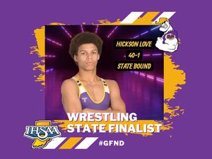 promo graphic - MHS boys wrestling state finalist 2026 Hickson Love