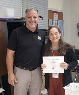 Principal Culley Newman and Teacher Sarah Skidmore