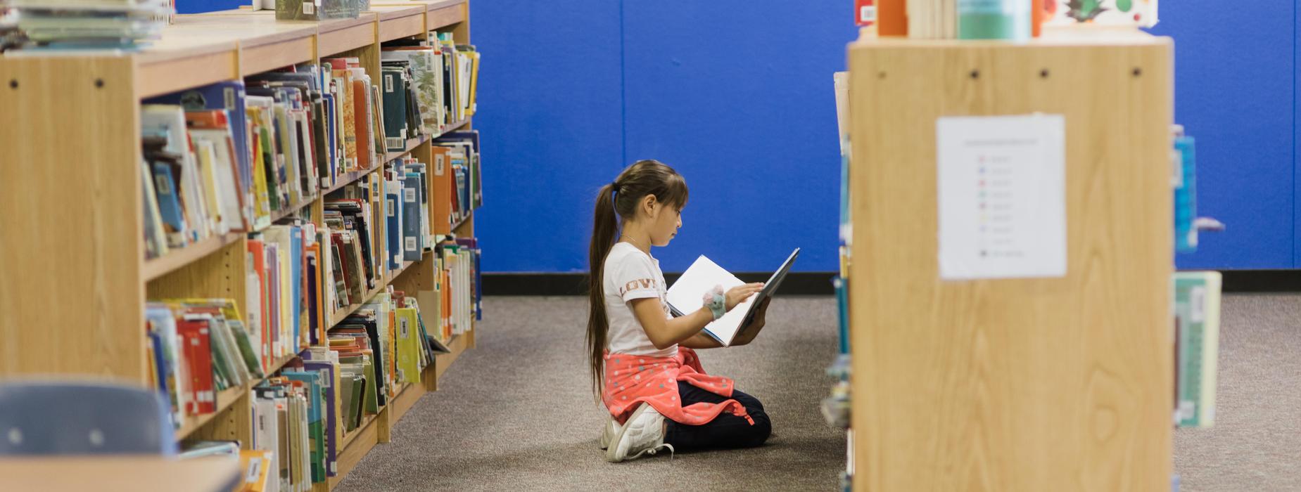 Student in Library