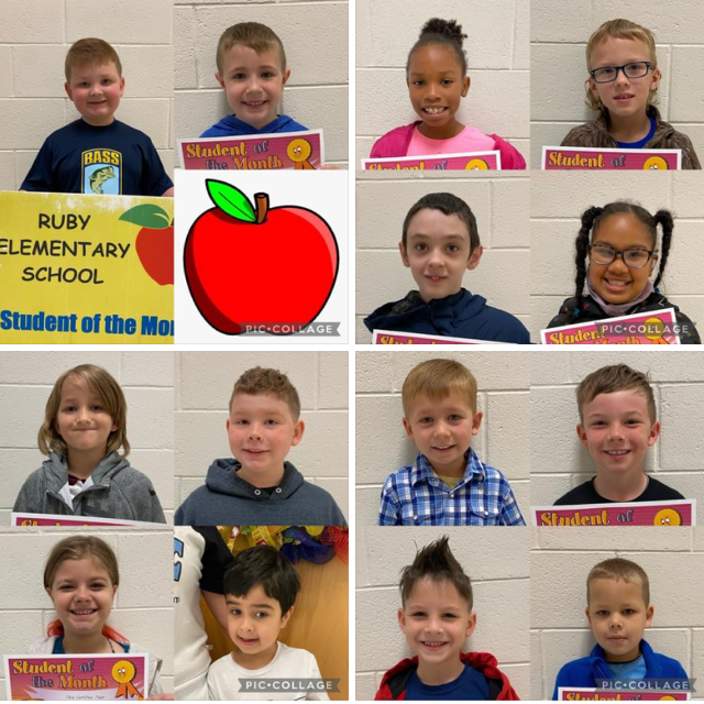 April Student of the Month Ruby Elementary School