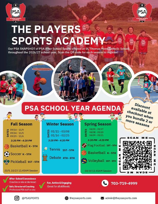 PSA Sports (After School) FALL 2026 Programs