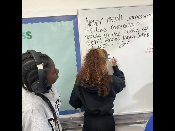 Middle School quote of the day board