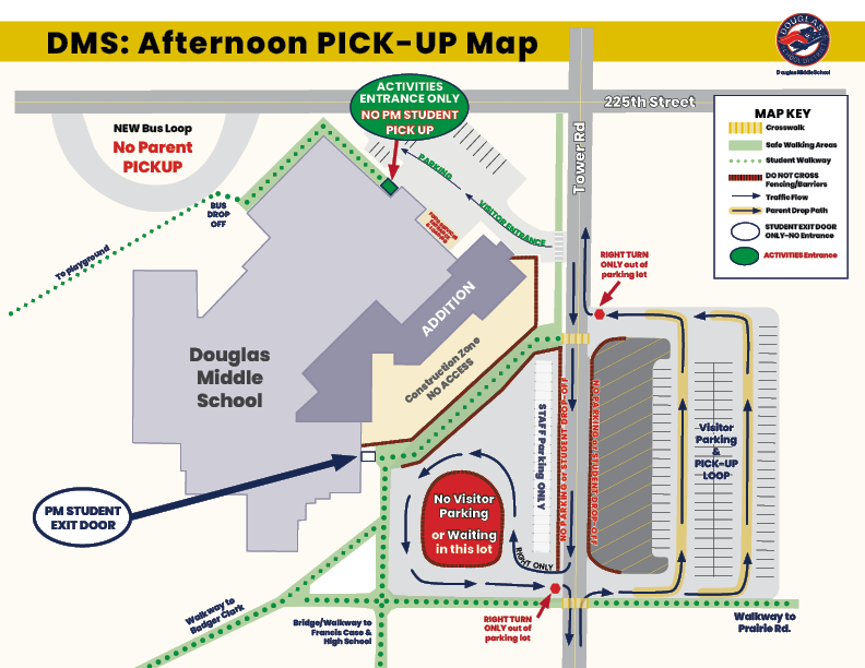 DMS Afternoon Pick Up Map