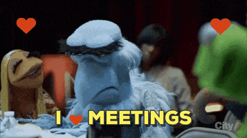 Muppet complaining about meeting