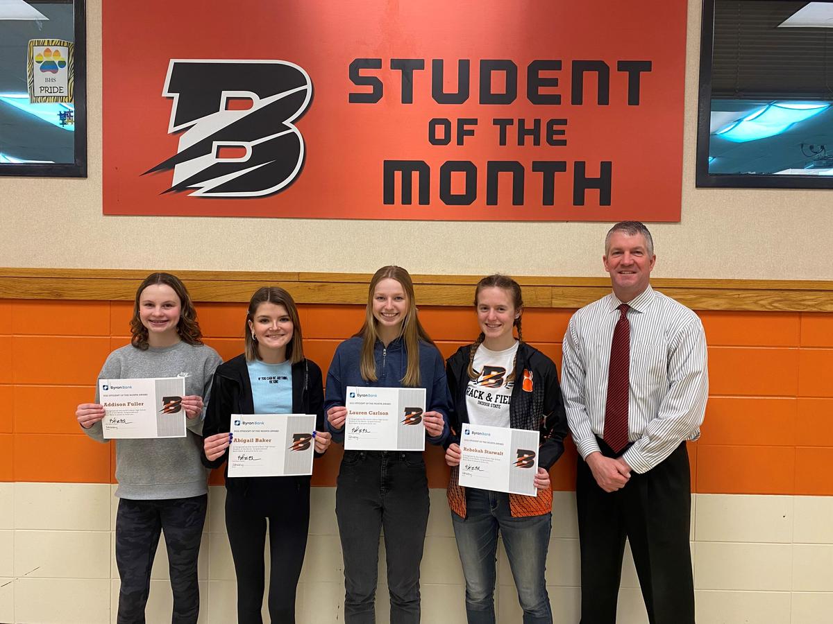 Byron High School February Student of the Month Byron High School