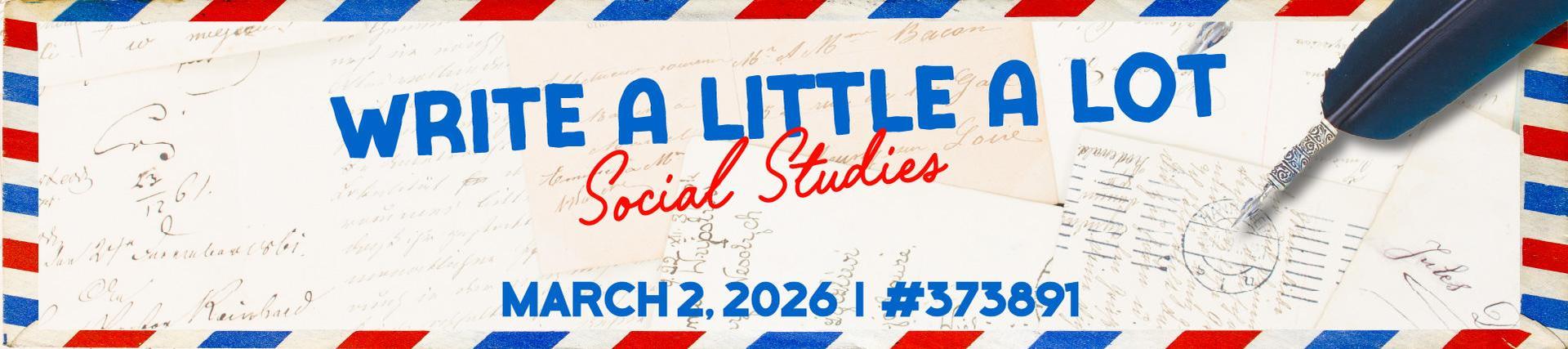 Write A Little A Lot In Social Studies