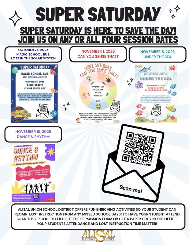 Super Saturday flier English