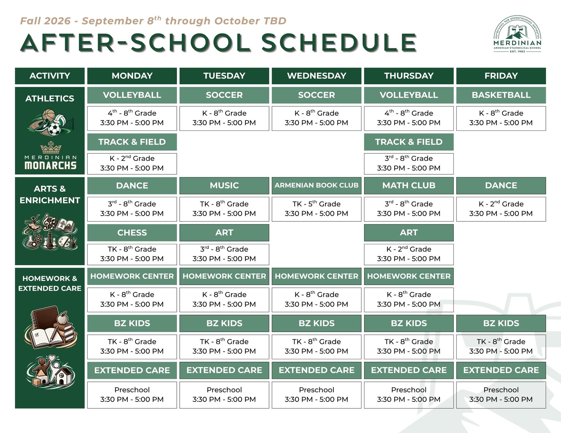 After School Schedule
