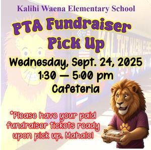 PTA Fundraiser Pick Up