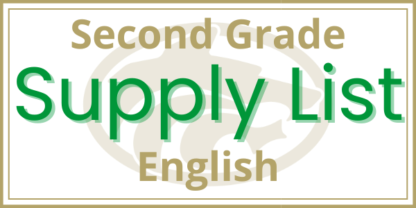 2nd Grade Supply List - English