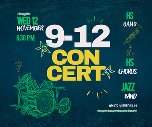 High School Concert on Tuesday, November 12th, at 6:30 PM.
