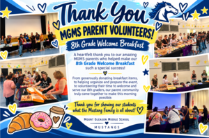 Thank you Parent Volunteers