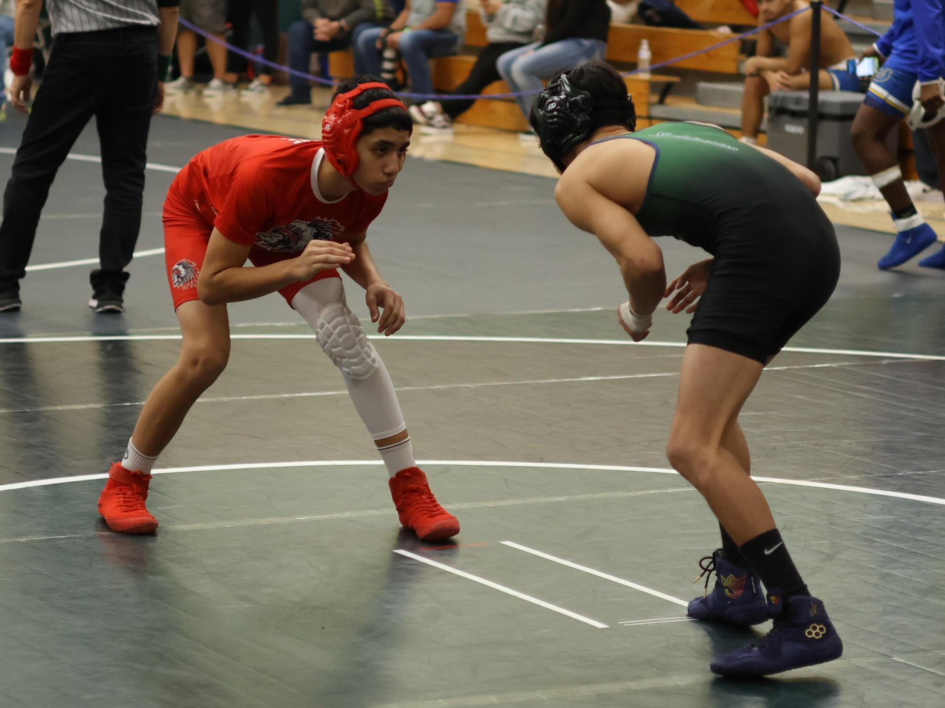 Boys wrestling in the Liberty Duals event 169