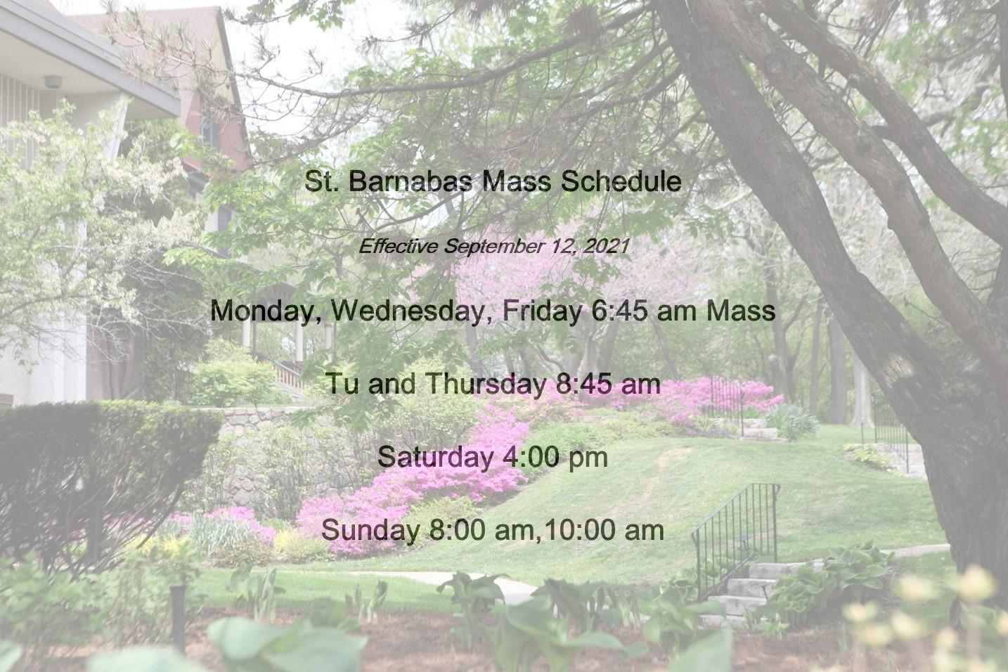 Mass Schedule Image