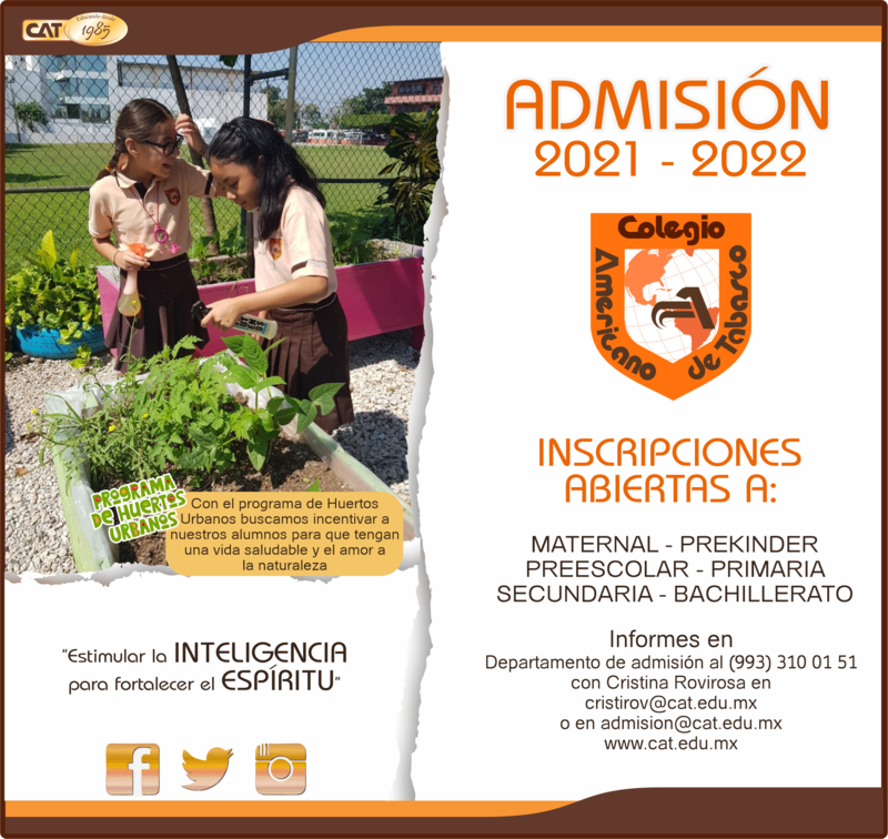 PRIMARIA: ADMISIÓN 2021 - 2022 Featured Photo