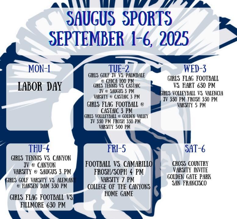 Saugus Sports This Week