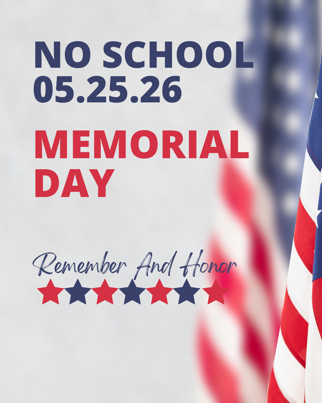 Memorial Day Flyer, No school