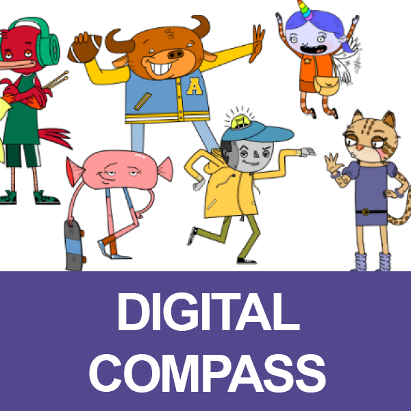 Digital Compass image of characters