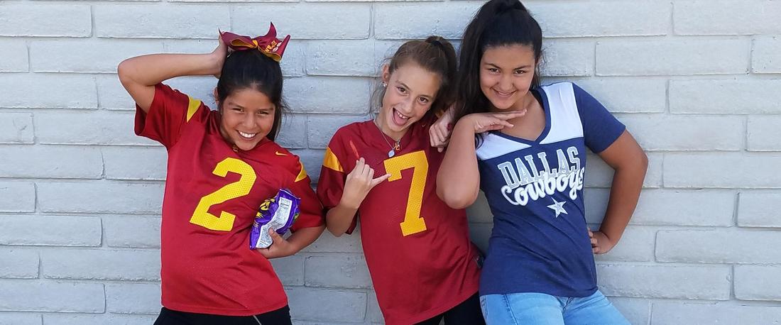 Students with Sports apparel
