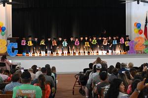 Kindergarten class at graduation.