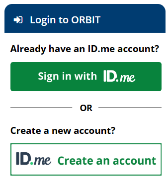 ID.ME logo that links to orbit site.