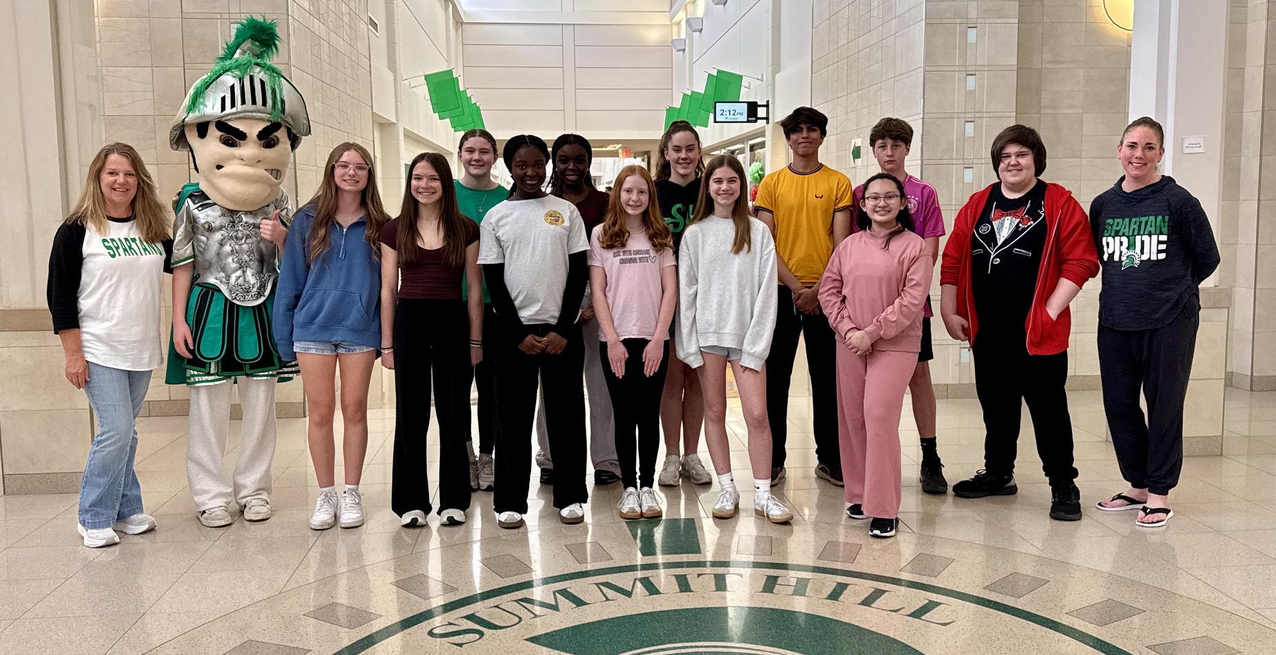 Group photo of the Summit Hill Junior High students who are competing in the Illinois Junior Academy of Science State Science Fair at Southern Illinois University in Carbondale this weekend.
