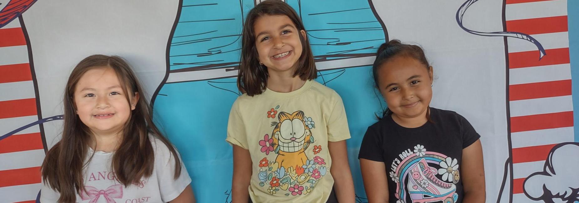 Students celebrating read accross America