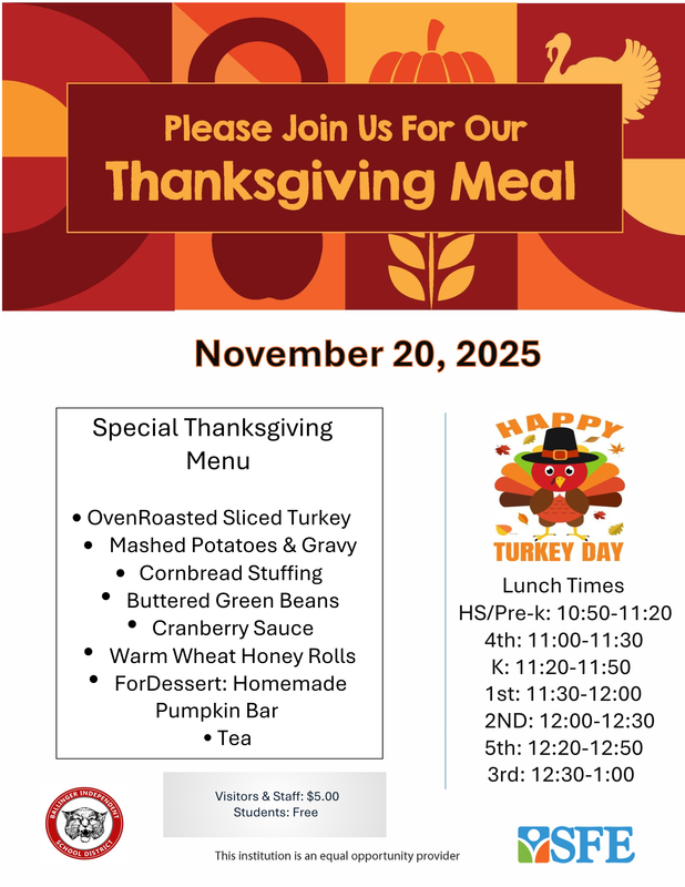 Elementary Meal Times