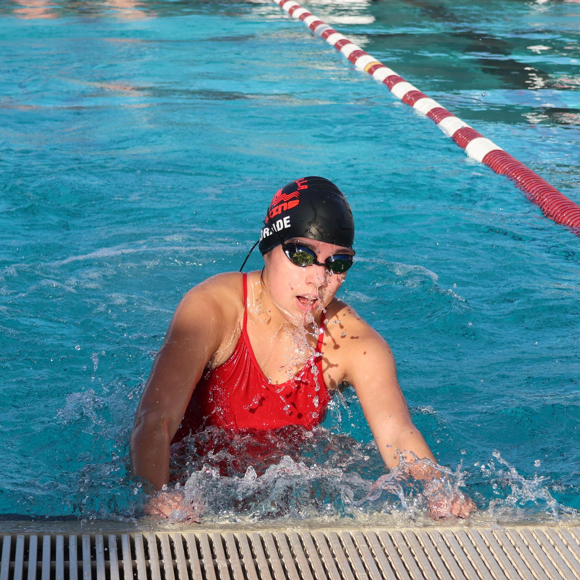 Giselle Andrade swimming