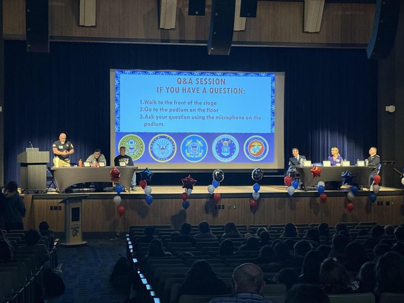 Group of Veterans on stage doing a question and answer