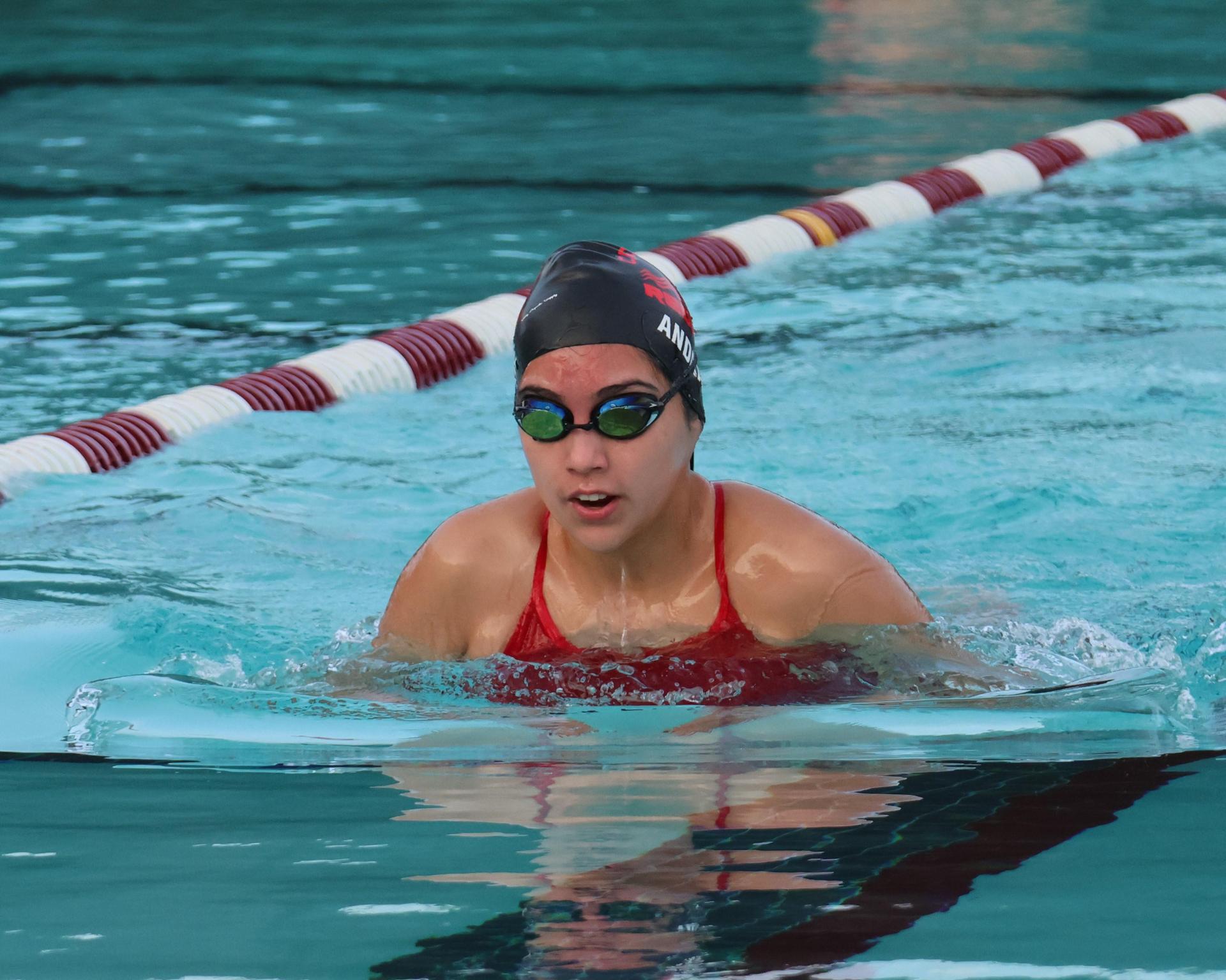 Giselle Andrade swimming