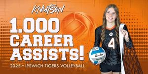 J Knutson recognition poster 1000 assists in VB