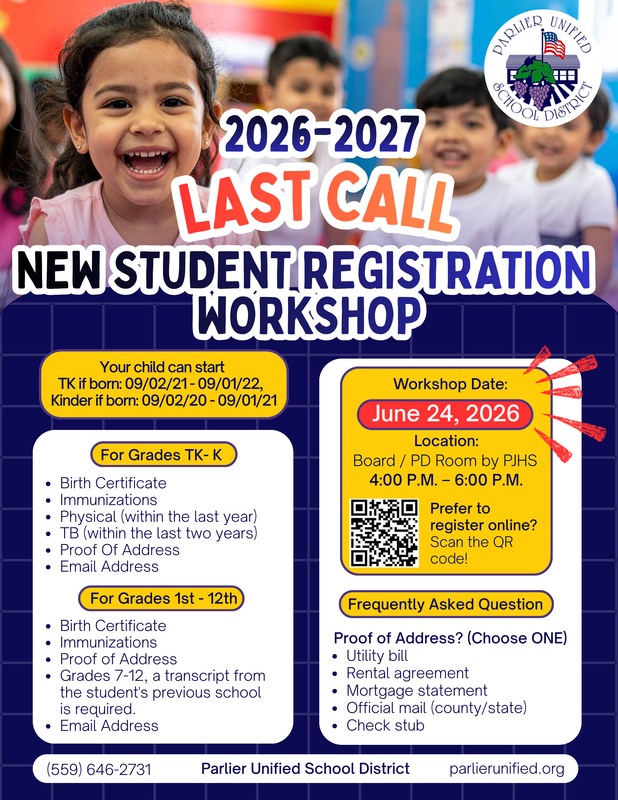 New Student Registration Flyer (ENG)