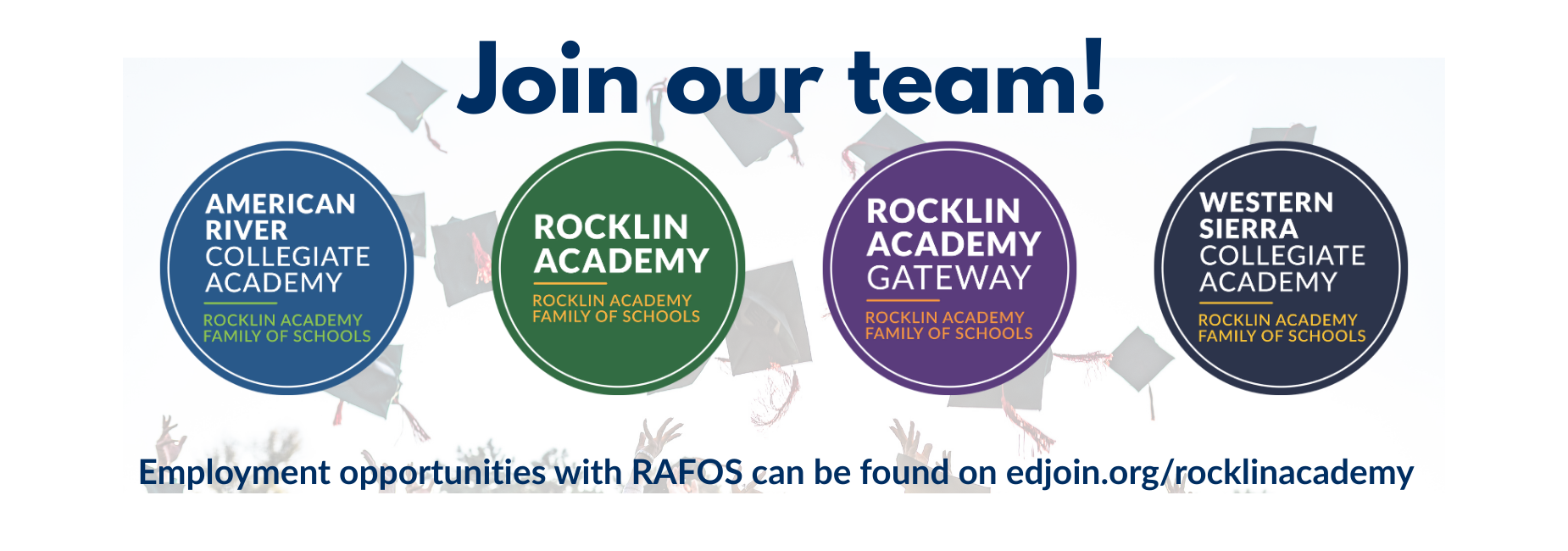 join our team. social circles of our schools and providing website for employment opportunities