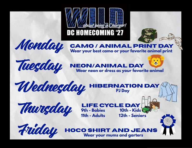 High School Homecoming Dress Up Days