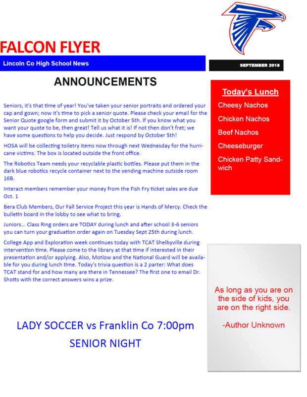 Announcements
