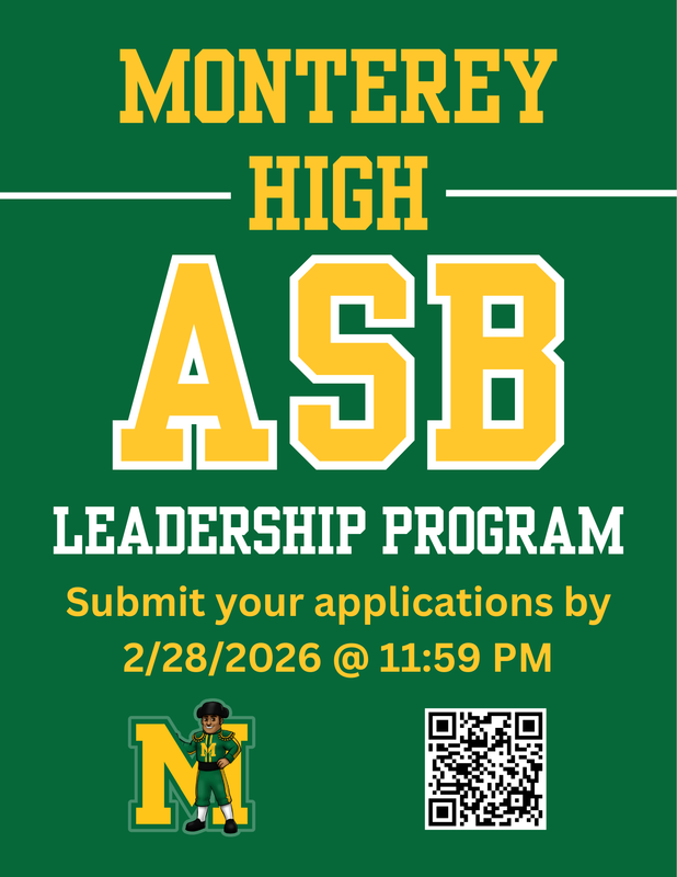 Monterey High ASB Leadership Program Submit Your Applications