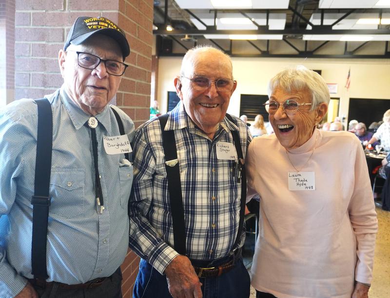 Robert Burghdoff ('44), Richard Stager and Laura Thede Hyde (class of '48) at the TKAA dinner.