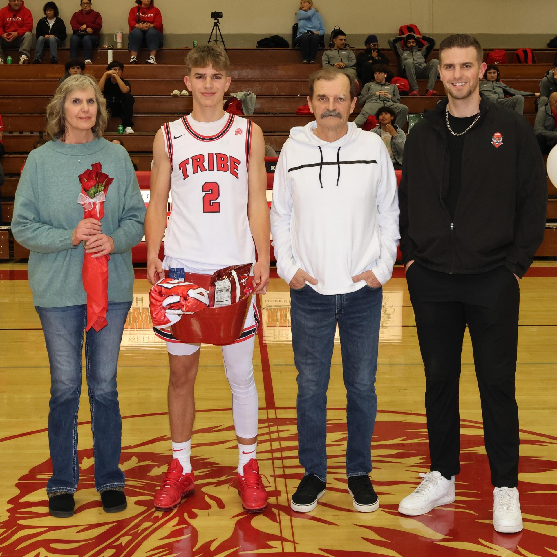 seniors posing with their escorts