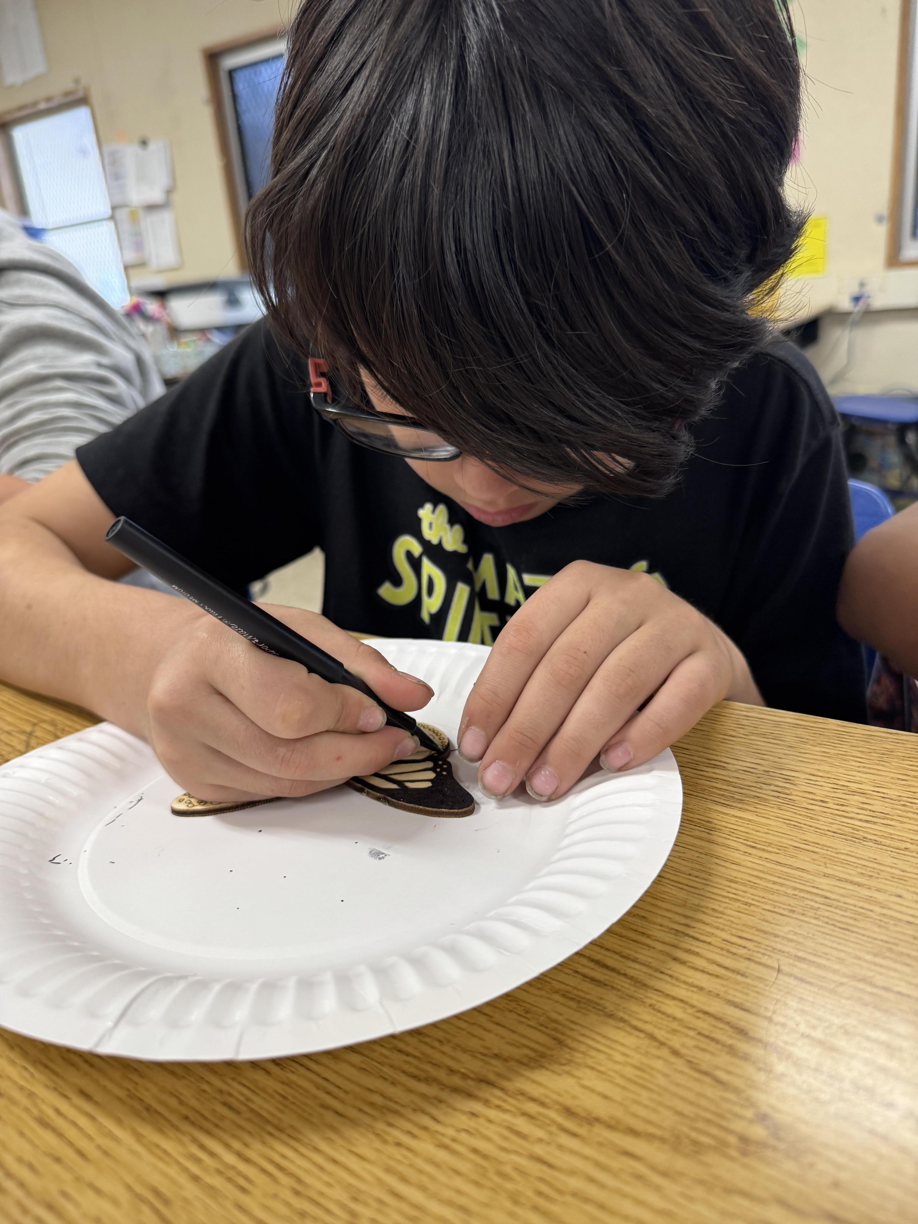 Students working on stewardship project