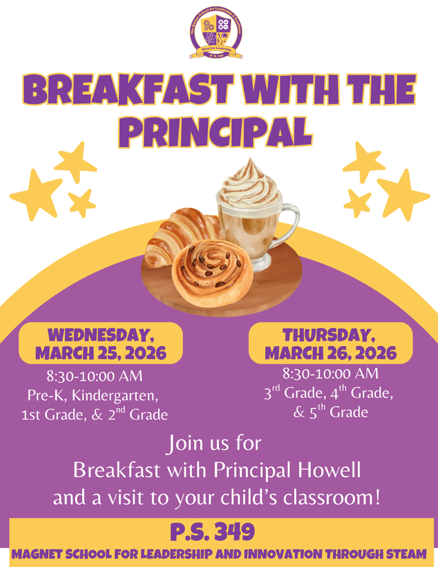 Breakfast with the principal flyer for February 2026
