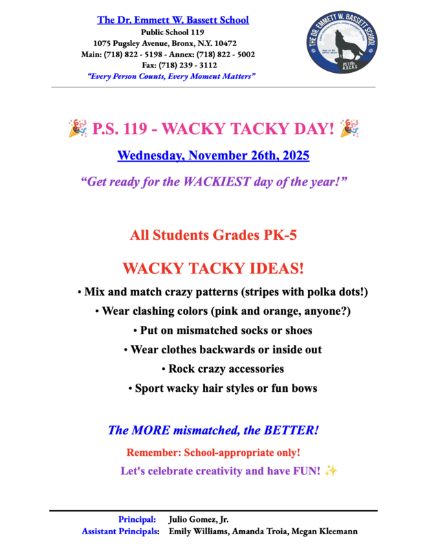 Wacky Tacky Day November 26, 2025