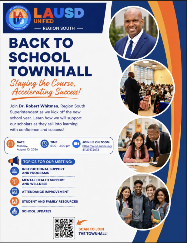 Back To School Townhall With Dr. Whitman