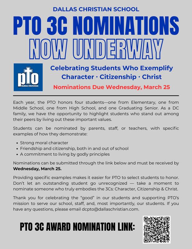PTO 3C Award Nominations Due Wednesday, March 25 Featured Photo