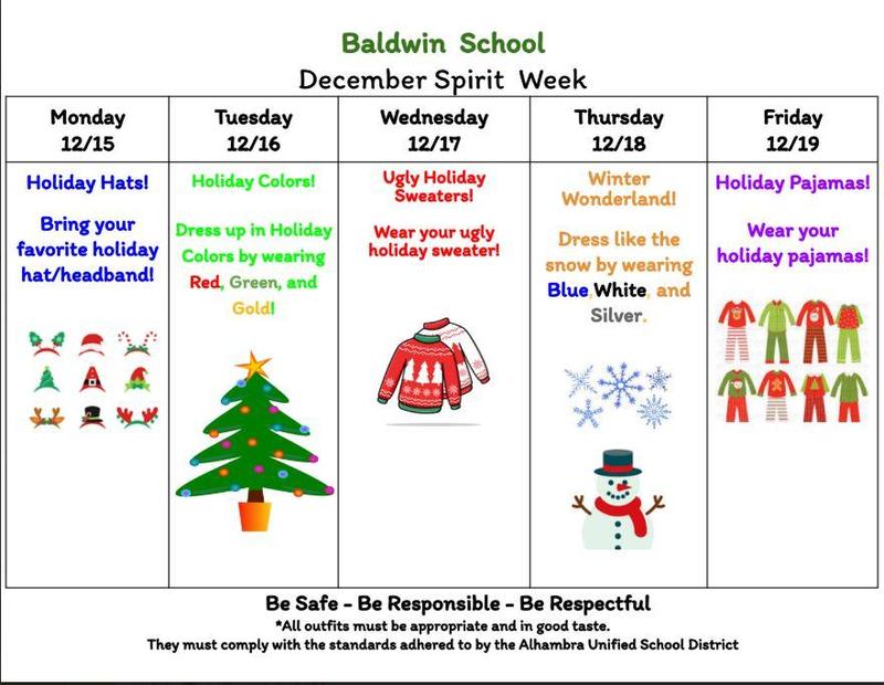 SPIRIT WEEK - December 15th - 19th Featured Photo