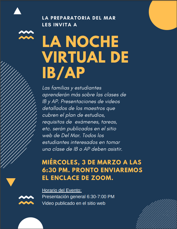 2021 virtual ib ap night on march 3 2021