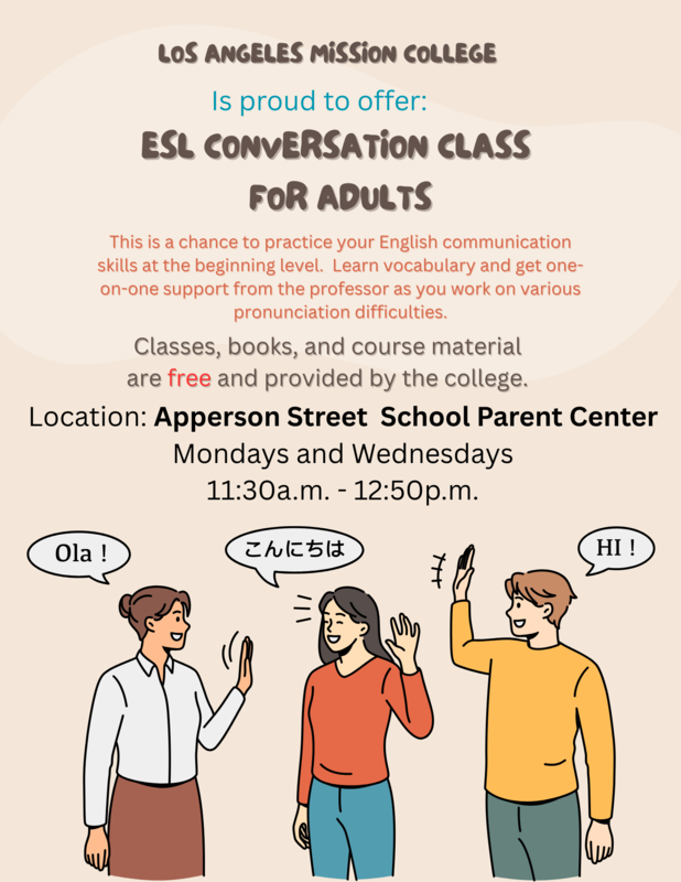 Come to school and improve your English conversation skills.